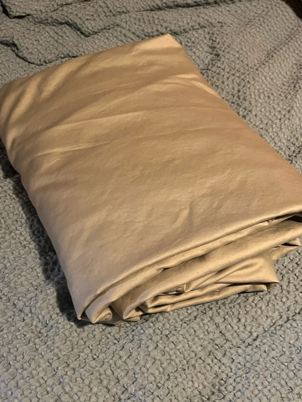 Charter Club ~ Grey/Silver Cotton Flat Sheet - Queen~
